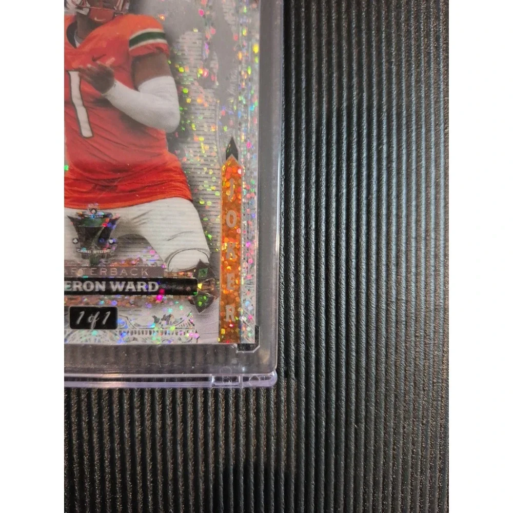 2024 Wild Card 7 Card Studs Cam Ward #P7CJ-CW PRC Joker White Sparkle 1/1 (PRC)